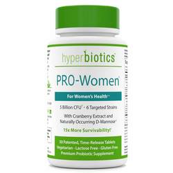 Hyperbiotics PRO-Women with Targeted Strains Cranberry Extract  D-Mannose  - 30 Time-Release Tablets