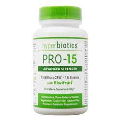 Hyperbiotics PRO-15 Advanced Strength 15 Billion CFU - 60 Time-Release Tablets