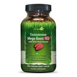 Irwin Naturals Testosterone Mega Boost RED - 68 Liquid Soft-Gels