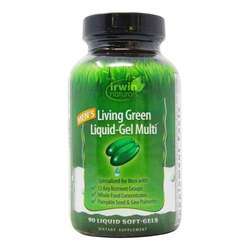 Irwin Naturals Men's Living Green Liquid-Gel Multi - 90 Liquid SoftGels