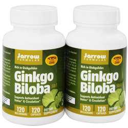 Jarrow Formulas Ginkgo Biloba - 120 mg - 240 Capsules Twin Pack