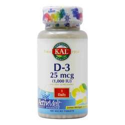 Kal D-3, Lemon Meringue - 1,000 IU - 100 Tablets