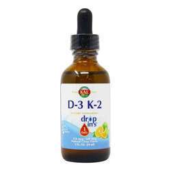 Kal D-3 K-2 Drops, Citrus - 2 oz (59 ml)