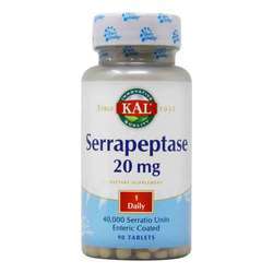 Kal Serrapeptase, Enteric Coated - 20 mg - 90 Tablets
