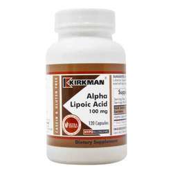 Kirkman Labs Alpha Lipoic Acid, Hypoallergenic - 100 mg - 120 Capsules