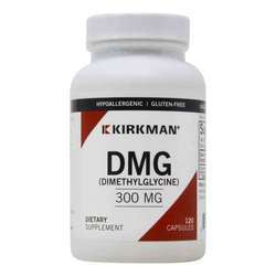 Kirkman实验室DMG(二甲基甘氨酸)最大强度300毫克，低致敏- 120胶囊