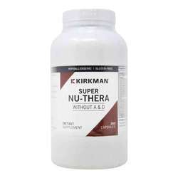 Kirkman Labs Super Nu-Thera without Vitamins A and D, Hypoallergenic - 360 Capsules