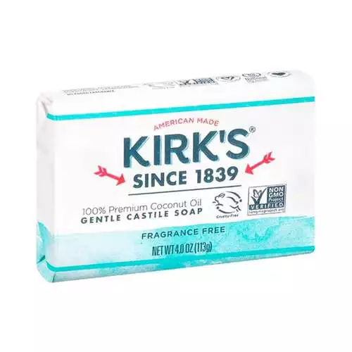 24 Pack Kirk's Original Coco Castile Bar Soap Fragrance Free 4 Ounces 