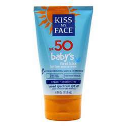 亲亲我的脸宝宝的初吻防晒乳，SPF 50 - 4液盎司