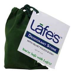 Lafe's Natural Body Care Deodorant Stone with Velvet Pouch and Dish - 6 oz