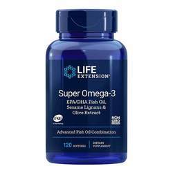 Life Extension Super Omega-3 EPADHA with Sesame Lignans  Olive Extract - 120 softgels