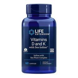 Life Extension Vitamins D and K with Sea-Iodine - 60 Capsules