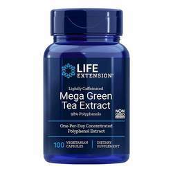 延寿特级绿茶萃取精华，含少量咖啡因- 725毫克- 100粒素食胶囊