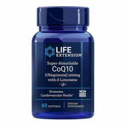 寿命延长超级可吸收CoQ10与d-柠檬烯- 60软凝胶