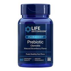 Life Extension FLORASSIST Prebiotic Chewable Strawberry - 60 Chewable Tablets