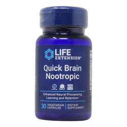 Life Extension Quick Brain Nootropic - 30 Vegetarian Capsules