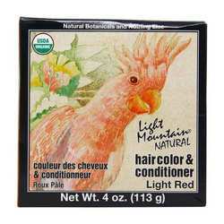 Light Mountain Natural Hair Color and Conditioner, Red - Light - 4 oz (113 g)