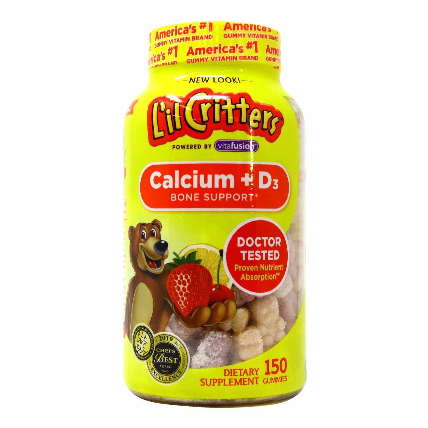 Lil Critters Calcium+D3 - 150 Gummies - eVitamins.com