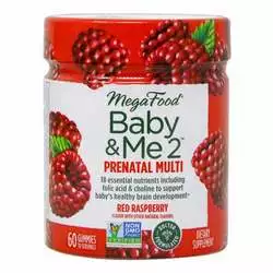 MegaFood Baby and Me 2 Prenatal Multi Gummies, Red Raspberry - 60 Gummies