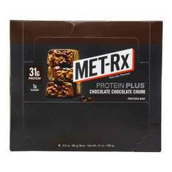 Met-Rx Protein Plus Bars, Chocolate Chocolate Chunk - 9 bars