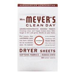 Mrs. Meyers Clean Day Dryer Sheets, Lavender - 80 Paper Sheets