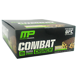 MusclePharm Combat Crunch Bars, Chocolate Chip Cookie Dough - 12 pack