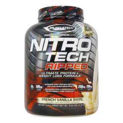 MuscleTech Nitro Tech Ripped，法国香草漩涡- 4磅(1.81公斤)