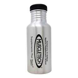 MuscleTech Promotional Water Bottle, Silver - 1 bottle