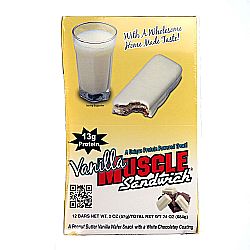 Muscle Foods Muscle Sandwich, Vanilla - 12 Bars