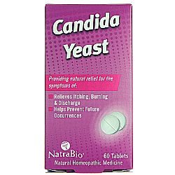 Natra-Bio Candida Yeast, Unflavored - 60 Tablets