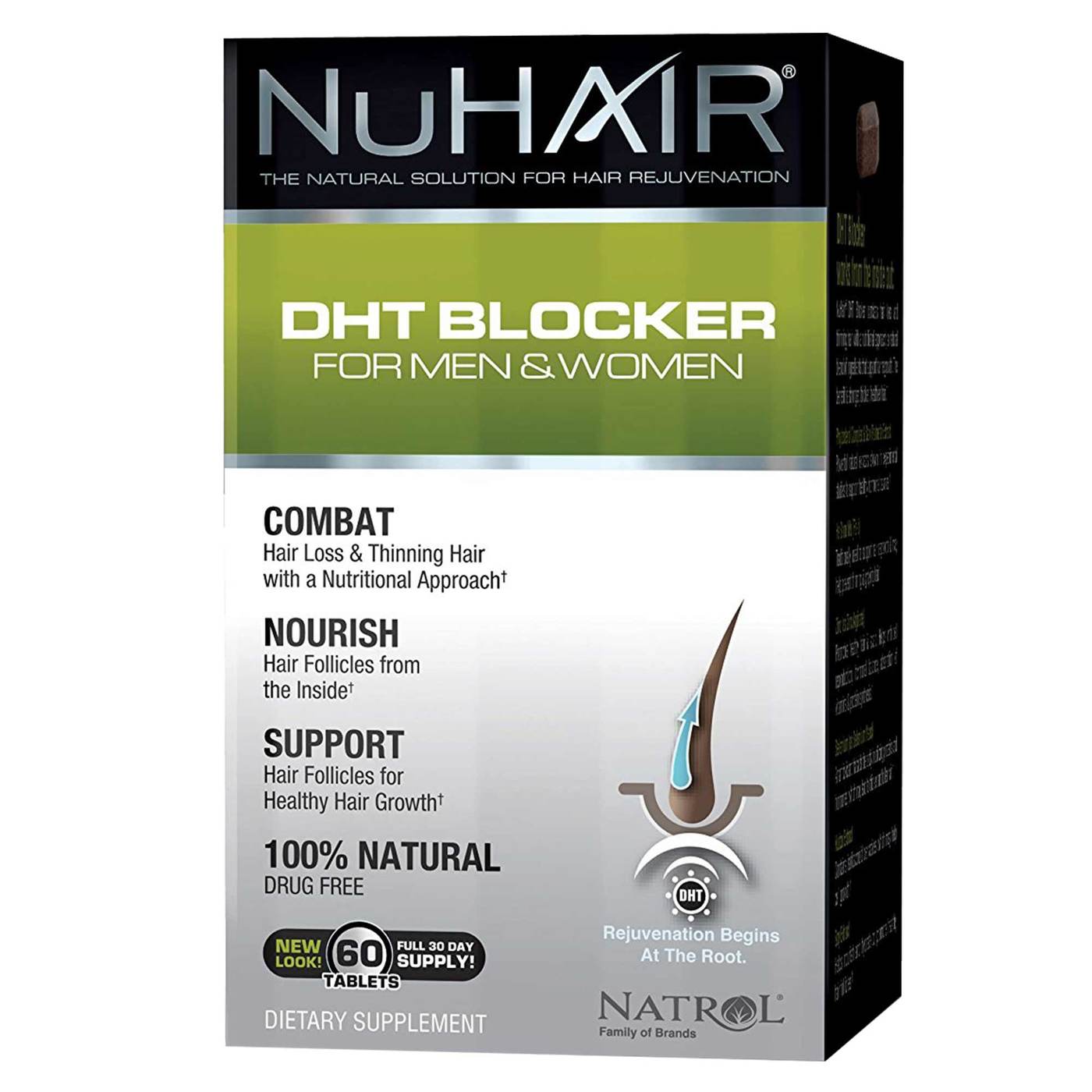 Natrol NuHair DHT Blocker 60 Tablets EVitaminscom