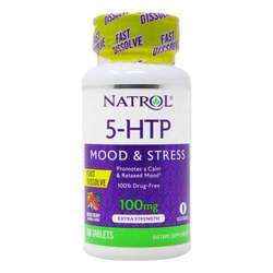 Natrol 5-HTP Fast Dissolve, Wild Berries - 100 mg - 30 Tablets