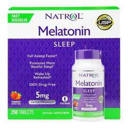 Natrol Melatonin 5 mg, Strawberry - 250 Fast Dissolve Tablets