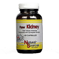Natural Sources Raw Kidney - 60 Capsules