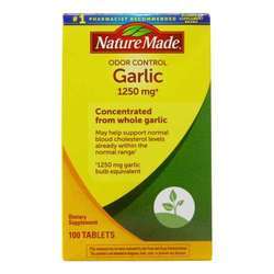 Nature Made Odor Control Garlic - 1,250 mg - 100 Tablets