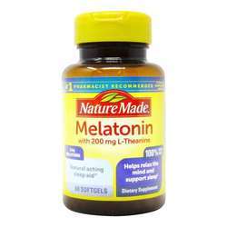 Nature Made Melatonin + L-Theanine - 60 Softgels