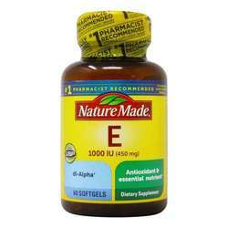 Nature Made Vitamin E - 1,000 IU - 60 Softgels