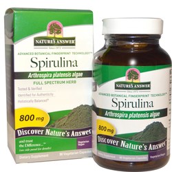 Nature's Answer Spirulina - 800 mg - 90 Vegetarian Capsules