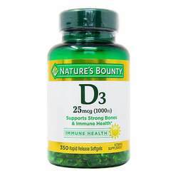 Nature's Bounty High Potency D3 - 1,000 IU - 350 Softgels