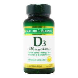 Nature's Bounty Ultra Strength D3 - 10,000 IU (250 mg) - 72 Rapid-Release Softgels