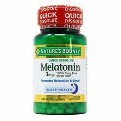 Nature's Bounty Melatonin - 3 mg - 120 Quick Dissolve Tablets