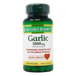 Nature's Bounty Garlic, Odor-Less - 2,000 mg - 120 Coated Tablets
