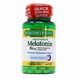 Nature's Bounty Maximum Strength Melatonin - 10 mg - 45 Quick Dissolve Tablets