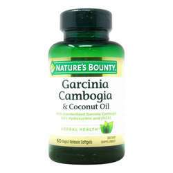 Nature's Bounty Garcinia Cambogia and Coconut Oil - 60 Rapid Release Softgels