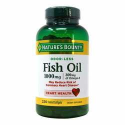 Nature's Bounty Odor-Less Fish Oil, 1,000 mg - 220 Coated Softgels