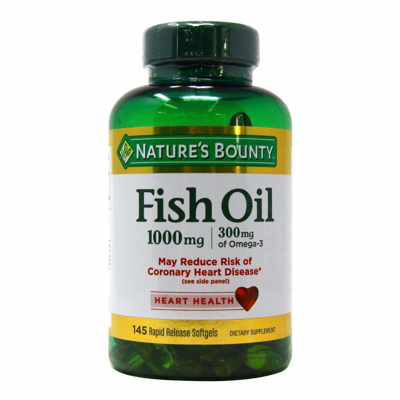 Nature's Bounty Fish Oil - 1,000 mg -145 Rapid Release Softgels - eVitamins.com