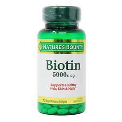 Nature's Bounty Super Potency Biotin - 5,000 mcg - 72 Softgels
