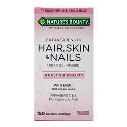 Nature's Bounty Optimal Solutions Extra Strength Hair- Skin  Nails - 150 Liquid Softgels