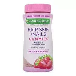 自然的馈赠最佳解决方案头发-皮肤指甲软糖，草莓- 80软糖