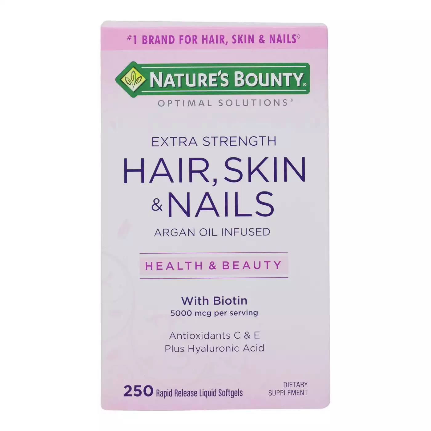 Nature's Bounty Extra Strength Hair- Skin Nails - 250 Rapid Release Liquid  Softgels - eVitamins Việt Nam